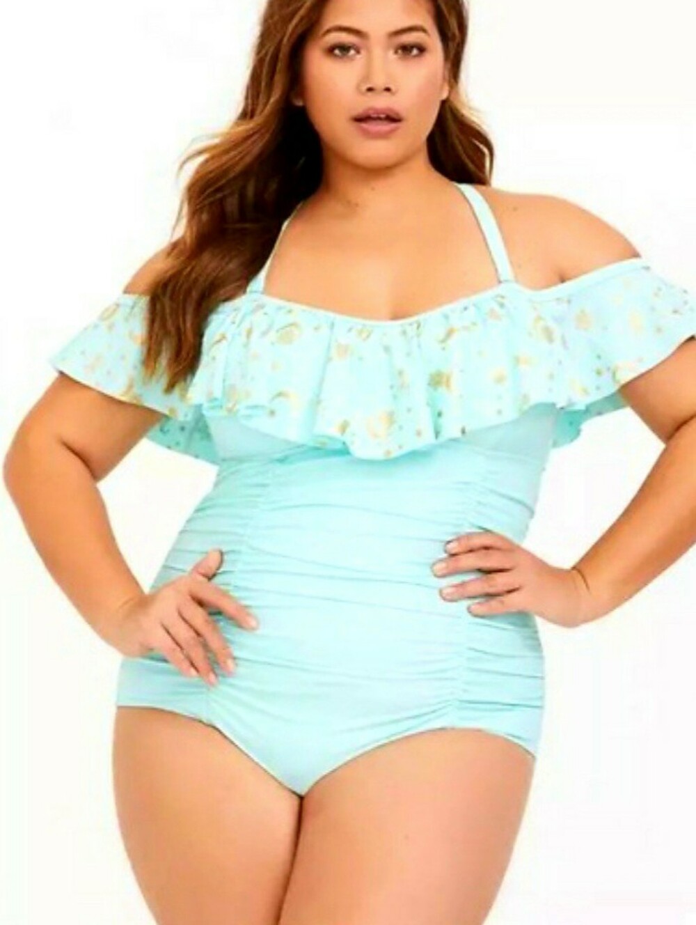 Disney Torrid One Piece Jasmine Swimsuit Ruched